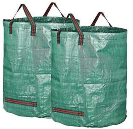 Lichi 120L X 2 Garden Waste Bags Heavy Duty with Handles, Reusable Waterproof High Capacity Garden Sacks, Grass Cutting Bags Leaf Bags