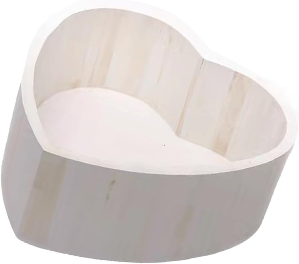 Toyvian 1pc Heart-shaped Wooden Bowl for Newborn Photography Adorable Posing Prop Lightweight Compact Design for Photoshoots Photographers