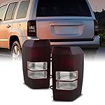 AKKON - For 2008-2017 Jeep Patriot Dark Red Tail Lights Brake Lamps Driver Left + Passenger Right Side Replacement Pair
