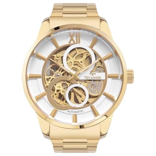 Relógio Technos Masculino Automatico Dourado - G3265aq/1k