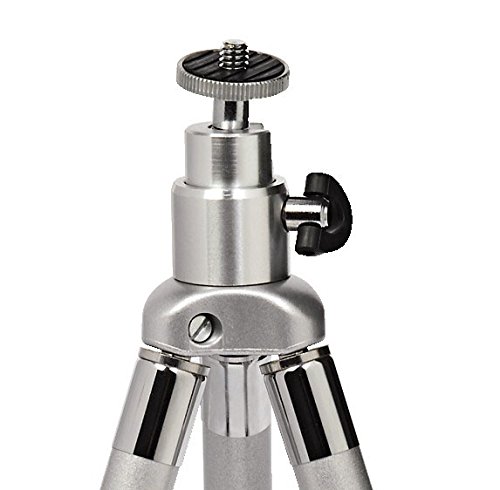 Hama - Mini/Table Tripod with Ball Tilt Head para viajeler Mini, 215 g, Plata