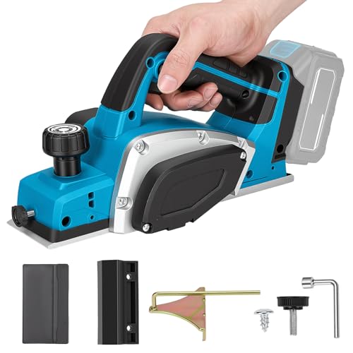 Elektrohobel 650w mit Bürstenloser Motor,Akku Hobel kompatibel mit Makita 18V,Elektrischer