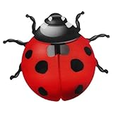 SHINEOFI Décoration Murale en Fer Forgé Forme Coccinelle Sculpture Murale Métal Résistante pour Intérieur et Extérieur Ornement Jardin Original Art Mural Décoratif Solide Maison et