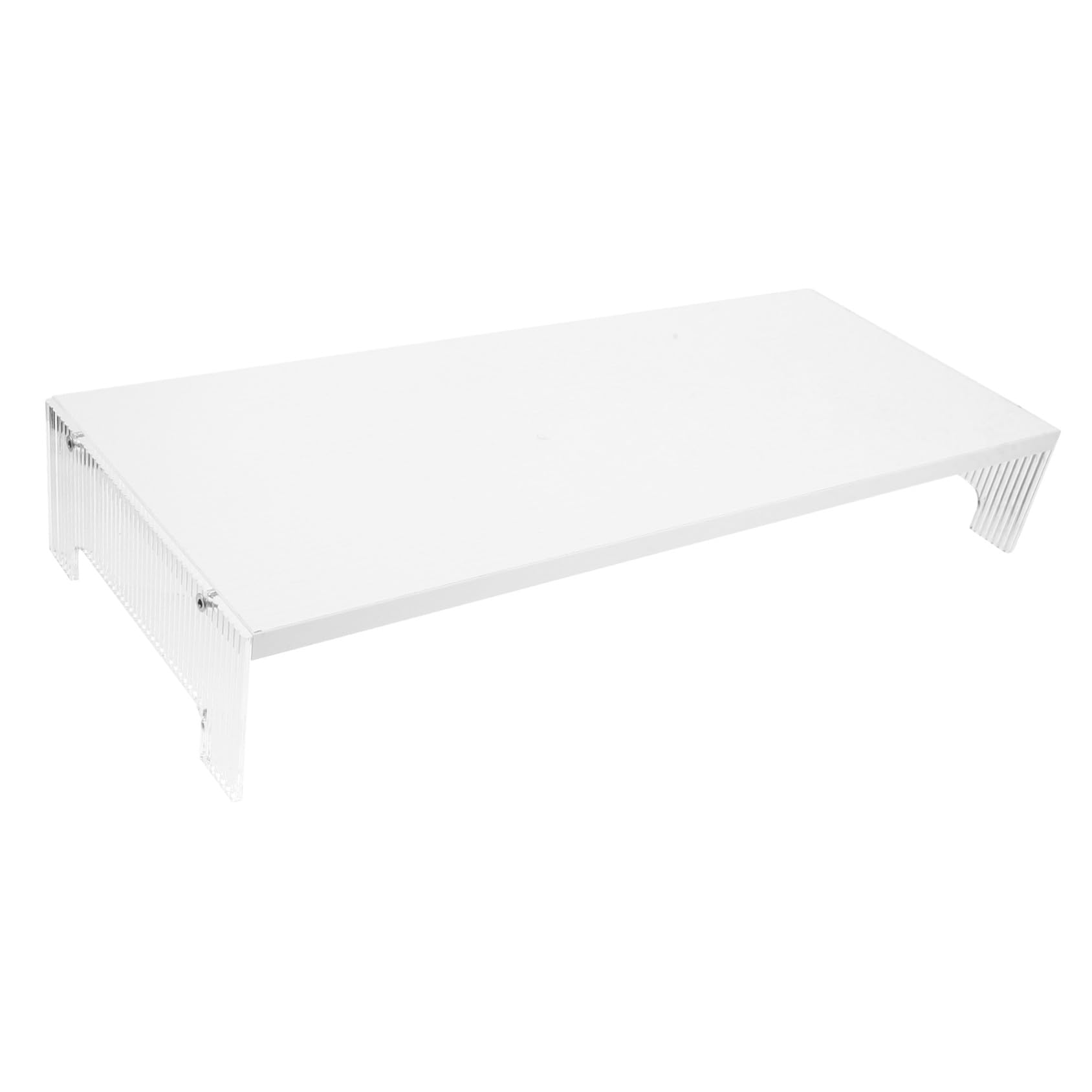 Support écran bureau acrylique blanc rehausseur ordi portable