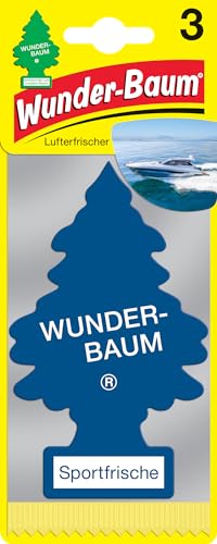 WUNDER-BAUM Arbre Magique® Kit of 3 Pine Air Freshener Perfumers Sport Super Long Lasting Scent for Car, Home, Office, etc.