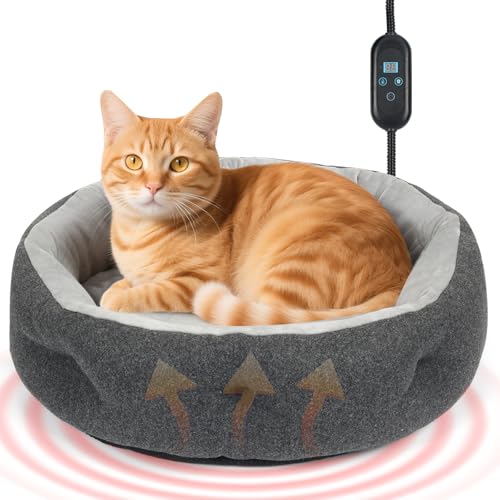 yeatruojeet Heated Cat Bed for Indoor Cats, 20