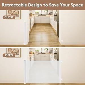 Retractable Baby Gate Dog Gate  Btxon 55 Auto Lock Pet Gate Mesh Safety Baby Gates for Stairs Doorways Hallways Indoor Outdoorwhite  Cucciolini Doodles Retractable baby gate dog gate  btxon 55 auto lock pet gate mesh safety baby gates for stairs doorways hallways indoor outdoorwhite   cucciolini doodles