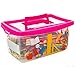 Cajas para niños, transparentes, con tapa y asa, 4 litros, 3 unidades