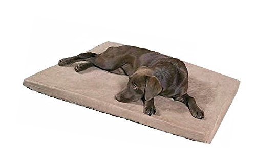 Dual Function Heavy Duty Metal Elevated Pet Bed With Textilene Fabric And Waterproof Memory Foam Suede Brown Color Bed For Medium To Extra Large Dog 48"X30"X4.5" #TOP2