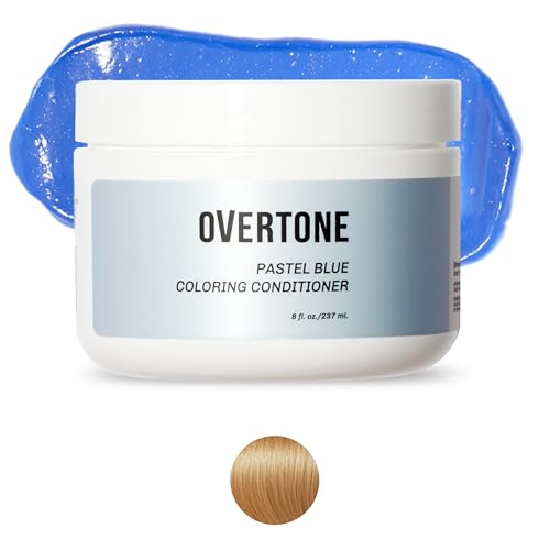 Image of Overtone Semi Permanent Hair Color Conditioner, Glacier Mist, 8 oz, Nourishing, Damage-Free, Color Depositing Mask for All Hair Types with Shea Butter & Coconut Oil, Vegan & Cruelty-Free