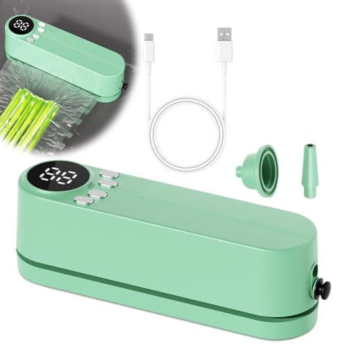 Envasadora Al Vacío Inalámbrica Para Alimentos Sellador Al Vacío Portátil De 60 Kpa Con 5 Bolsas, Inflar Y Adaptador De Extracción, Compacta, Selladora De Láminas Al Vacío Para Mantener La Carne