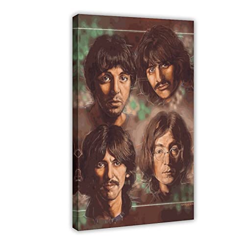 Poster sur toile The Beatles Rock Singer – Décoration murale pour salon et chambre à coucher – Cadre : 30 x 45 cm - Les Beatles, Paul McCartney, John Lennon, RIngo Starr, George Harrison Poster sur toile The Beatles Rock Singer - Décoration murale pour salon et chambre à coucher - Cadre : 30 x 45 cm