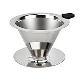 NKOVE Pour Over Coffee Dripper Stainless...