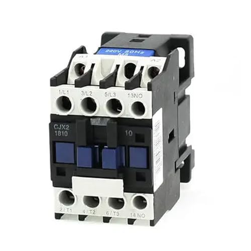 Contacteur triphasé 3P CJX2-1810 bobine 220V AC 690V pour montage sur rail DIN