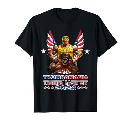 Retro Trump Funny Wrestling Meme Trumpamania 2024 T-Shirt