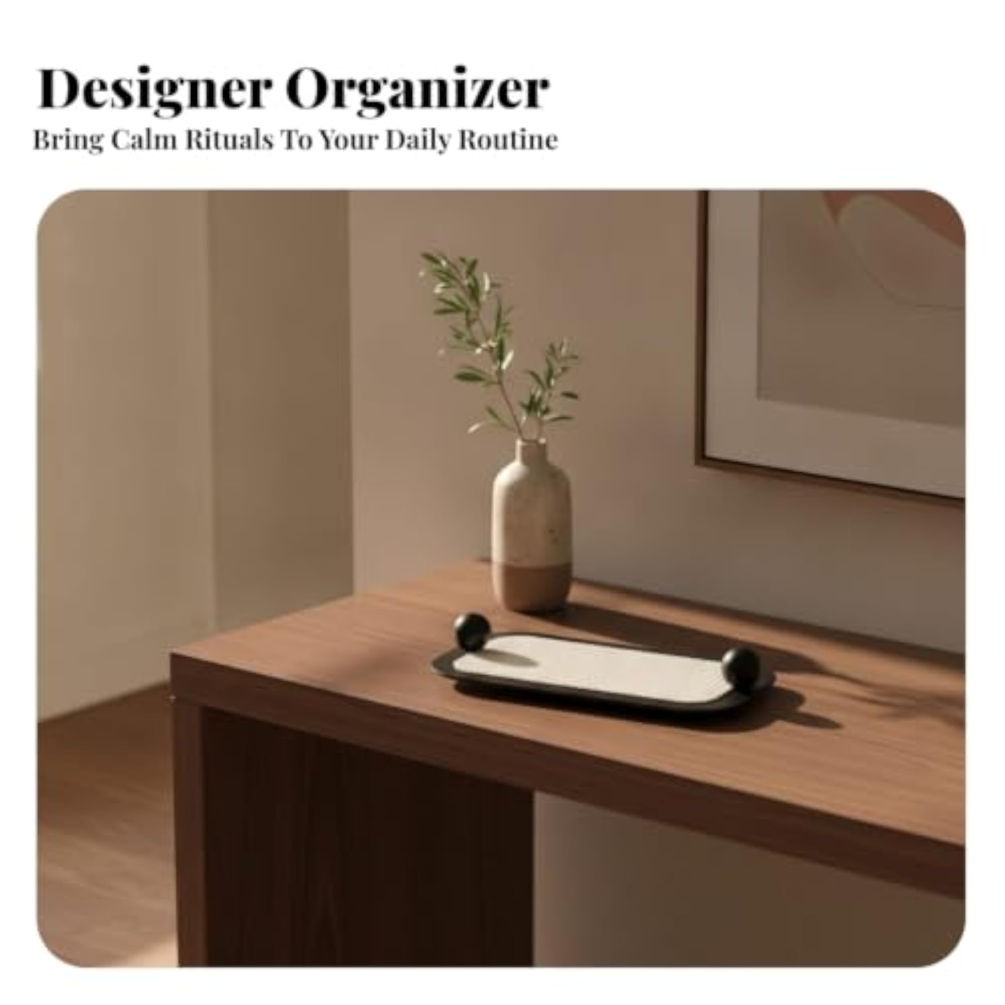 Contemporary Rectangular Decorative Tray for Home Display