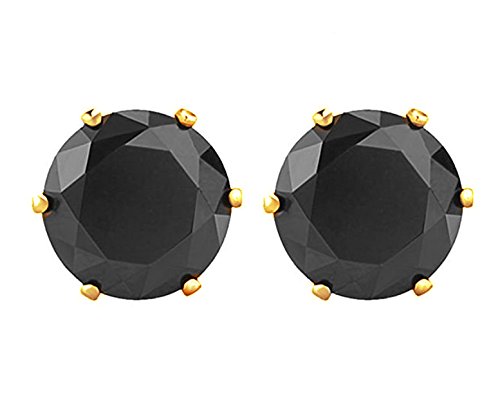 Via Mazzini Black Stud Unisex Earrings (6mm) (B015FUHD9K) Amazon Price History, Amazon Price Tracker