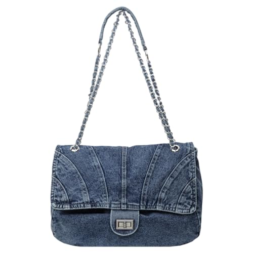 Sac en denim à bandoulière souple pour femmes de taille 14x5x8 pouces