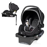 Evenflo LiteMax DLX Infant Car Seat with FreeFlow Fabric, SafeZone and Load Leg Base Black
