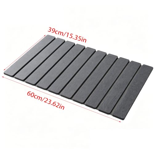Esterilla de escurreplatos plegable para evitar humedad en encimeras con base protectora de goma 4