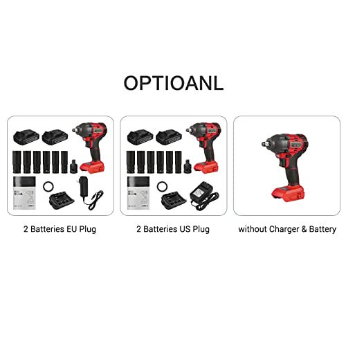 chave de impacto,Chave de impacto sem escova sem fio de 20 V com mandril de 1/2 pol. Velocidade vari
