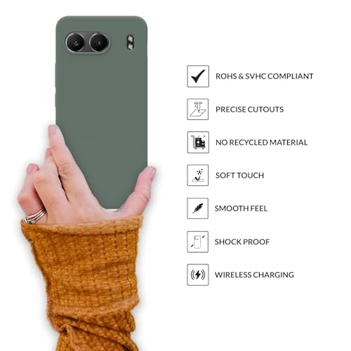 Image of SPRIG Compatible with OnePlus Nord 4 Premium SilkTone Back Cover Drop Tested Shock Proof Mobile Case for Men, Women, Boys and Girls with Camera Protection (Pastel Mint Green)