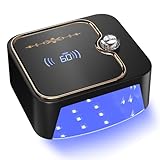TCHMCITY 288W Cordless Nail Lamp, Rechargeable UV Light for Gel Nails with Unique Knob & Full LCD Display Screen, Portable Wireless UV LED Nail Lamp, Fast Curing Gel Nail Polish for Salon & Home Use