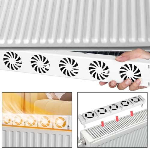 Heizkörper Ventilator Mono Set, Heizkörper Ventilator 5.0 Heizungsventilator, Smartes Heizgebläse für Heizungen und Unterheizungen, Lauf Ruhig, zum Sparen von Energie und Heizkosten (Mono set)