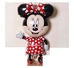 madeoko GIANT MICKEY MINNIE MOUSE FOIL BALLOONS BIRTHDAY PARTY 110CM DECOR UK (Minnie Mouse - Red Pukka Dot)