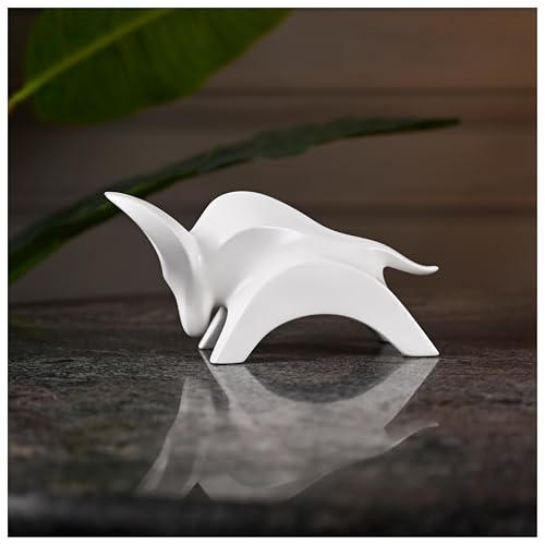 Image of Artarium Stylized Charging Bull Figurine Showpiece for Home Decor Sculpture Antique Design Home Decoration Hand Made Bull Statue (Stylized Charging Bull White)