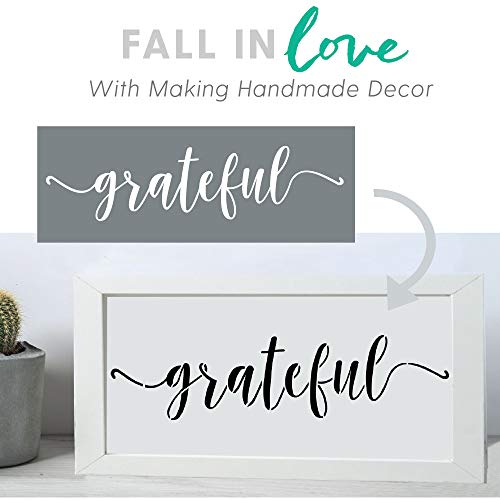 Welcome, Grateful Calligraphy Stencilling Set - Country Farmhouse Word Stencils – Set Of 2 Reusable Sign Stencils – Easy Rustic Diy Décor #TOP7