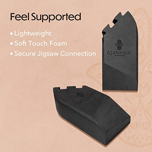 Asanaseat Multifunctional Yoga Block, Set Of 2, Use As Meditation Seat, Floor Seat, Stretching Blocks And Added Stability During Your Practice, Interlocking Lightweight Eva Foam #TOP5