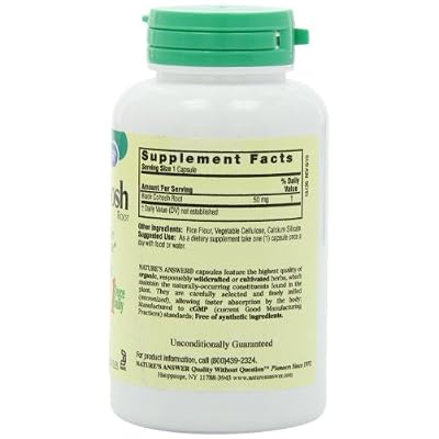 Nature's Answer Black Cohosh Root, 90-Count