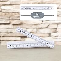 com-four® 5x Mini-Zollstock aus Kunststoff, 1 Meter Gliedermaßstab mit 10 Glieder, metrisch und in weiß (5 Stück - 1m weiß) – Ansicht 4