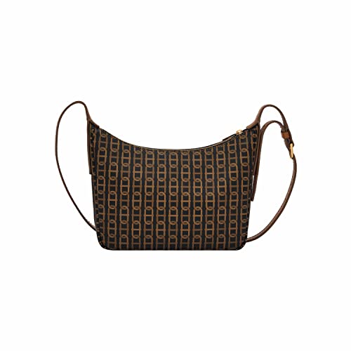 Fossil Women's Cecilia Faux Leather Small Crossbody Purse Handbag, Black/Brown Chain Print (Model: ZB1890914) by Fossil - Used condition - Image 4