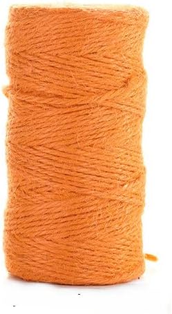 Cordel de yute naranja de 300 pies - Cuerda duradera de artes y manualidades para embalaje y regalos
