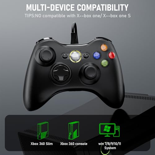 Controller 2er Pack für PC Xbox 360, PC Controllers 2er Pack Wired USB Gamepad mit Kabel Joystick USB Joysick Gamepad for Win7/8/10/XP