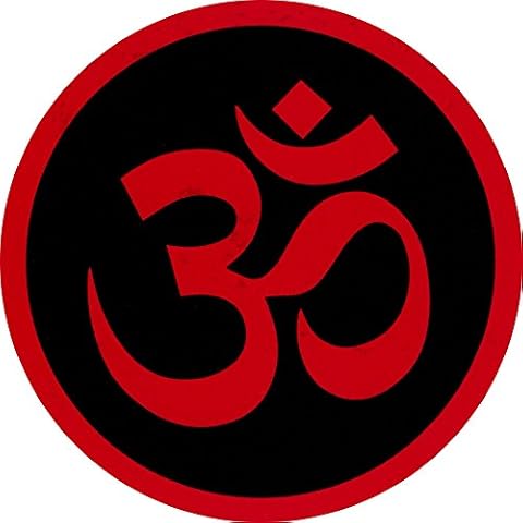 UNIQUE BRIGHT Om Symbol Yoga Meditation Window Sticker Decal (4.5" Circular) Cover