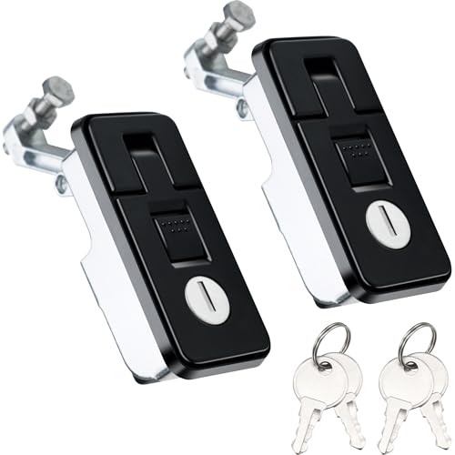 Loclink Black Compression Latch Lock 2PCS Industrial Zinc Alloy for RV Camper Electrical Enclosures, Truck Tool Boxes & Machinery, Adjustable Lever Push Nutton Boat Hatch Latches Hand Operated, 2 Pack by Loclink - Used condition - US$15.90