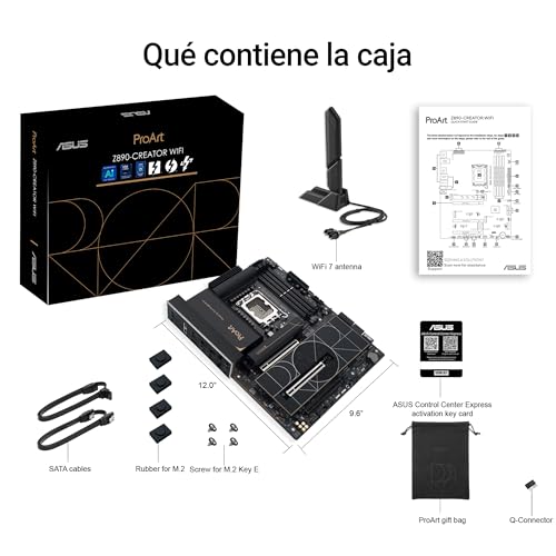 ASUS ProArt Z890-Creator WiFi - Placa Base ATX, 16+2+1+2 etapas de Potencia, PCIe 5.0 Compatible con GPU de última generación, Dos Thunderbolt 5 Tipo-C, LAN de 10 GB y 2,5 GB, WiFi 7, 5 Ranuras M.2 - imagen 6
