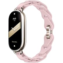 XIHAMA For Xiaomi Smart Band 8 / Xiaomi Smart Band 9 Band Silicone Replacement Strap Openwork Design Miband 8 Band Chain Belt Miband 8/9 Belt Breathable Replacement Band