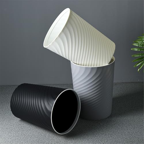 Papelera minimalista abierta negra tamaño grande para baño y cocina 5