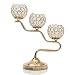 VINCIGANT Gold Crystal Candelabra for Home Holiday Decoration / Wedding Coffee Table Centerpiece,Gifts for Mothers Day/New Year/Birthday/Housewarming