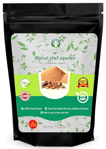Walnut Shell Powder for Scrub Formulation 200 Gm | No Silica and Any Artificial Additives | for Homemade Natural Scrub | Exfoliating Face Mask, Exfoliates Skin Gently