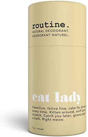 ROUTINE Natural Deodorant Stick for Women and Men - 50g | Antiperspirant Deodorant for All Types of Skin | Even Tone Balancing, Aluminum Free, and Travel Size Deodorant - Cat Lady