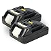 Produktbild EXTENSILO 2X Akku kompatibel mit Makita DUH751Z, DUH752, DUH752Z, DUM168, DUH651Z, DUH751, DUH751RTE Werkzeug (2500 mAh, Li-Ion, 18 V)