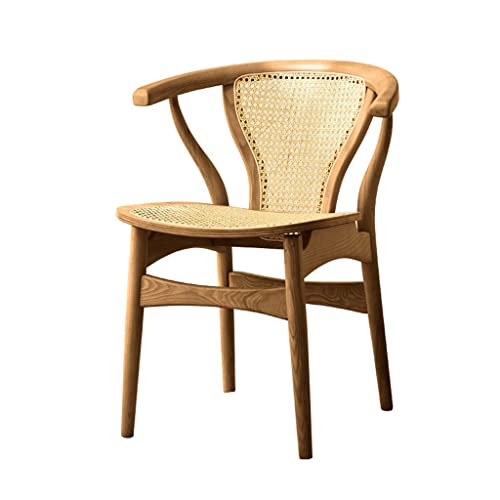 Temkin Mid-Century Wooden Kitchen And Dining Room Chairs, Outdoor Patio Seating, Curved Back, Premium Solid Wood Lounge Chair (Color : Walnut, Size : 46 * 43 * 77Cm) #TOP6