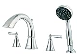 Pfister Saxton 2-Handle Roman Tub Trim with Handheld Shower, Polished Chrome