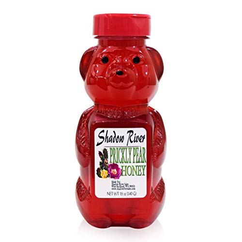 Shadow River Gourmet Prickly Pear Cactus Honey Made From Real Cactus Fruit Juice, 12 oz Squeeze Bear