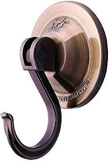 4-Pack Power Lock Suction Cup Hooks, Antique Gold, by NL Home